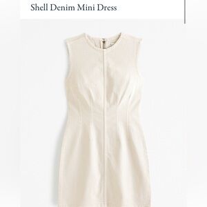 Abercrombie & fitch shell denim cream mini dress